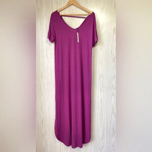 Poseshe Purple Light Weight Summer Dress Size L NWT